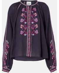 Isabel Marant - Blouse Lynne Brodee En Coton - Lyst