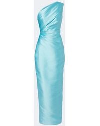 Solace London - Kira One-Shoulder Satin Gown - Lyst