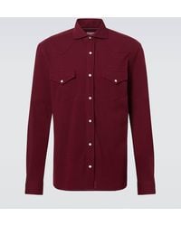 Brunello Cucinelli - Hemd Aus Baumwoll-Pique - Lyst