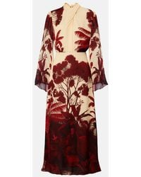 Johanna Ortiz - Printed Silk Maxi Dress - Lyst