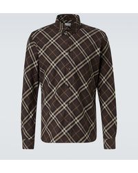 Burberry - Kariertes Baumwollflanellhemd - Lyst