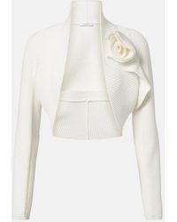 Max Mara - Knitted Floral-Applique Shrug - Lyst