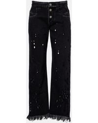 Isabel Marant - Amia Broderie Anglaise Flared Jeans - Lyst