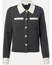 Self-Portrait - Wool-Blend Cardigan - Lyst