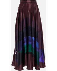 ROKSANDA - Ameera Printed Silk Satin Maxi Skirt - Lyst
