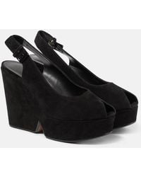 Robert Clergerie - Sandali Dylan in suede con plateau - Lyst