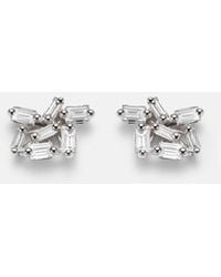 Suzanne Kalan - Classic 18Kt Stud Earrings With Diamonds - Lyst