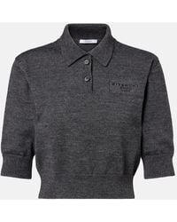 Givenchy - Cropped-Polopullover Aus Wolle Und Alpakawolle - Lyst