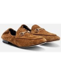 Gucci - Jordaan Doria Suede Loafers - Lyst