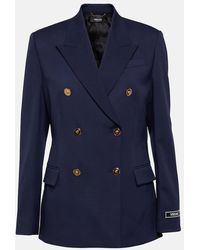Versace - Medusa Double-Breasted Wool Blazer - Lyst