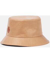 Loro Piana - Sombrero de pescador de lino con logo - Lyst