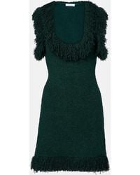 Ferragamo - Fringed Silk-Blend Minidress - Lyst