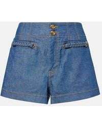 Zimmermann - Wylie High-Rise Denim Shorts - Lyst