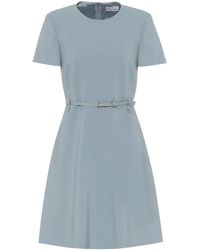 RED Valentino - Belted Stretch-crepe Dress - Lyst