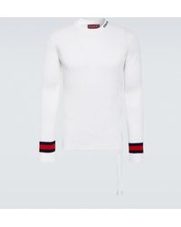 Gucci - Ribbed-knit Cotton Sweater - Lyst