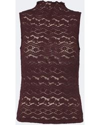 Veronica Beard - Alora Lace Jersey Top - Lyst