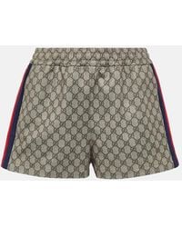 Gucci - Web Stripe Gg Jersey Shorts - Lyst