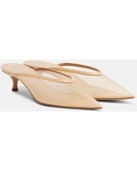Le Monde Beryl - Venetian Leather-Trimmed Mules - Lyst