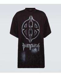Balenciaga - T-Shirt Metal Bb Stencil Oversize Vintage - Lyst