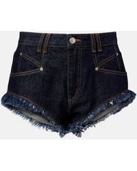 Isabel Marant - Eneidala High-Rise Denim Shorts - Lyst