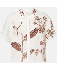 Agua Bendita - Virtuosa Floral Linen Shirt - Lyst