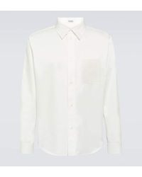 Loewe - Camisa de sarga de algodon con anagrama - Lyst