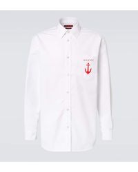 Gucci - Cotton Poplin Shirt With Embroidery, Size 52, Ready-To-Wear - Lyst