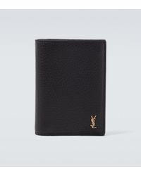 Saint Laurent - Tiny Cassandre Leather Bi-Fold Wallet - Lyst