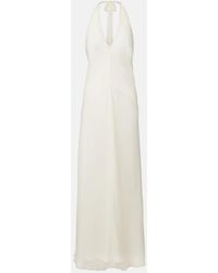 STAUD - Luma Halterneck Maxi Dress - Lyst