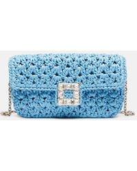 Roger Vivier - Jeu De Fille Raffia Shoulder Bag - Lyst
