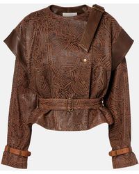 Isabel Marant - Erine Belted Leather Jacket - Lyst