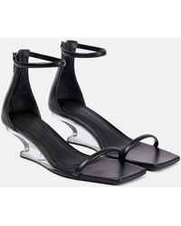 Rick Owens - Leather Wedge Sandals - Lyst