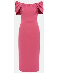 Rebecca Vallance - Anais Off-Shoulder Crepe Midi Dress - Lyst
