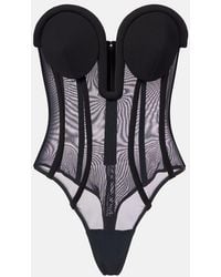 Jean Paul Gaultier - Mesh Corset Bodysuit - Lyst