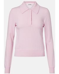 Jil Sander - Virgin Wool Polo Sweater - Lyst