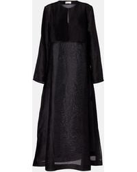 Tory Burch - Pleated Linen And Silk Kaftan - Lyst