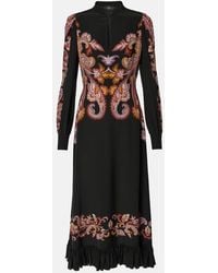 Etro - Paisley Silk Midi Dress - Lyst