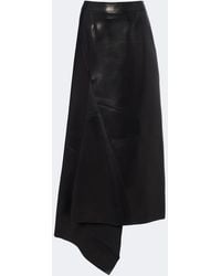 Givenchy - Asymmetric Leather Maxi Skirt - Lyst