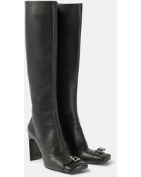 Balenciaga - Bel Air 100 Leather Knee-High Boots - Lyst