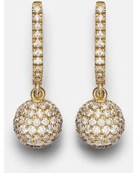 Ileana Makri - Diamond Ball 18Kt Drop Earrings With Diamonds - Lyst