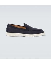 Tod's - Suede Leather Loafers - Lyst