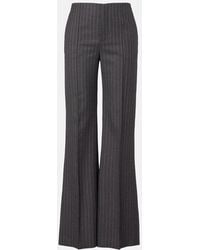 Chloé - Weite High-Rise-Hose Aus Schurwolle - Lyst