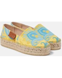 Etro - Printed Canvas Espadrilles - Lyst