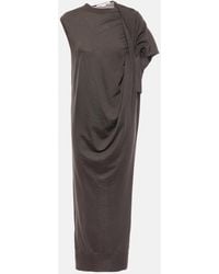 Stella McCartney - Draped Wool Maxi Dress - Lyst