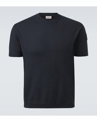 Moncler - Silk And Cotton T-Shirt - Lyst