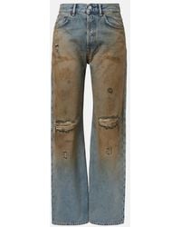 Acne Studios - 2021F Distressed Mid-Rise Wide-Leg Jeans - Lyst