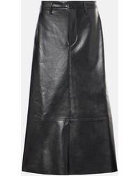 Citizens of Humanity - Cassia Faux Leather Midi Skirt - Lyst