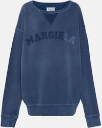 Maison Margiela - Logo Applique Cotton Sweatshirt - Lyst