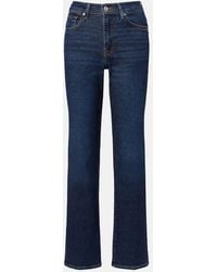 7 For All Mankind - Stovepipe Straight Mid-Rise Straight Jeans - Lyst