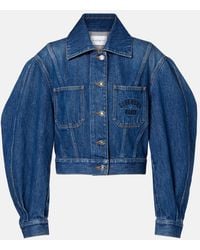 Givenchy - Cocoon Cropped Denim Jacket - Lyst